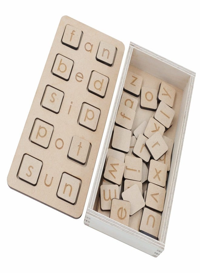 Tantrums Wooden Letter Board Game, Three Word Spelling Practice Set with CVC Words, Educational Learning Toy for 3+ Years, Spelling Fun Toy for Vocabulary Word Builder and Fun Learning CVC - Image 1